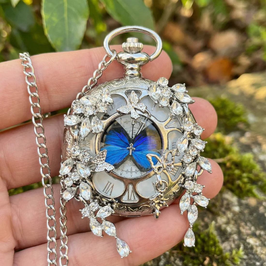 Lepthyra Butterfly Pocket Watch