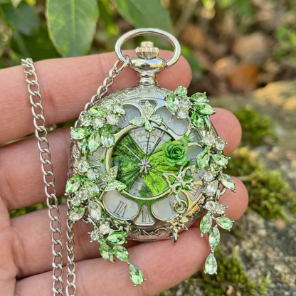 Lepthyra Butterfly Pocket Watch